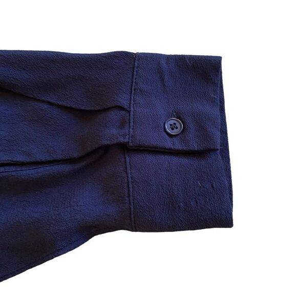 EUC Navy Warehouse Blouse with Waist Tie - Picture 8 of 8